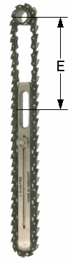 Custom sizes in mortise and slotter chains